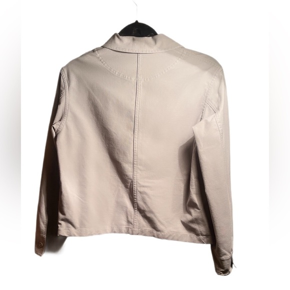 Uniqlo relaxed grey collared long sleeve button down layered cropped jacket XS - Picture 3 of 5